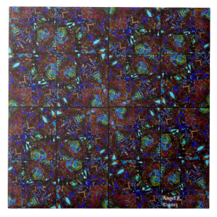 De Cerâmica Azulejo do vitral do índigo