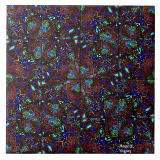 De Cerâmica Azulejo do vitral do índigo