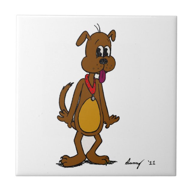 De Cerâmica Azulejo Doggy Toon (Frente)
