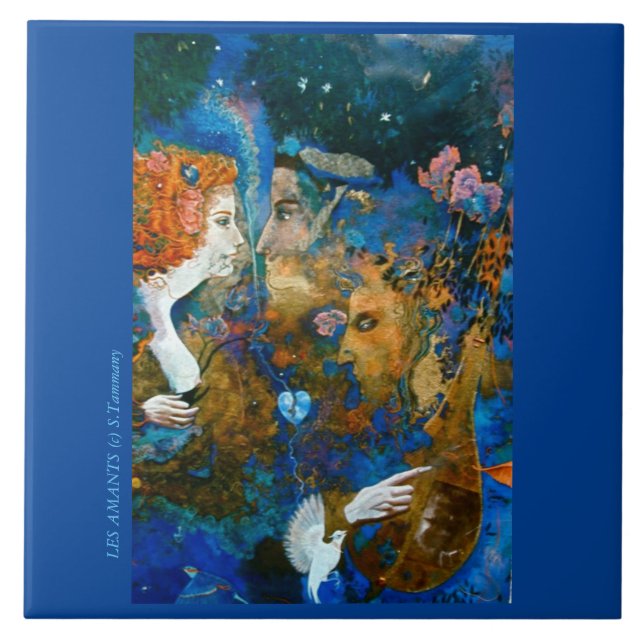 De Cerâmica Azulejo dos amantes (Frente)