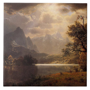 De Cerâmica Azulejo dos animais selvagens dos cervos do lago