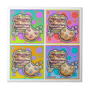 De Cerâmica Azulejo dos biscoitos do pop art