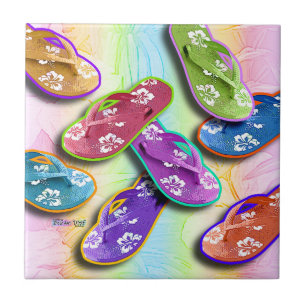 De Cerâmica Azulejo dos chinelos