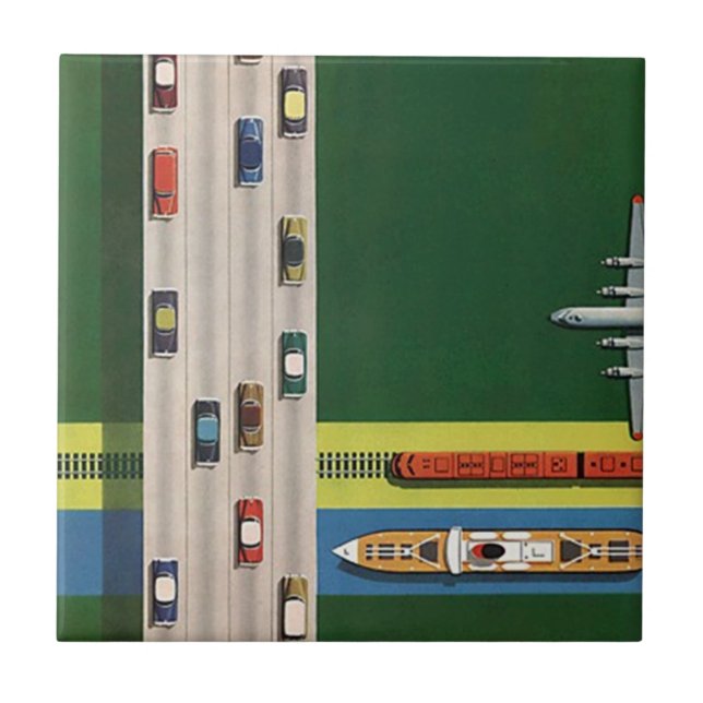 De Cerâmica Azulejo dos modos do transporte da logística das (Frente)