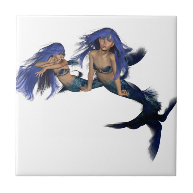 De Cerâmica Azulejo dos pares da sereia (Frente)