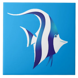 DE CERÂMICA  AZULEJO DOS PEIXES DO ANJO