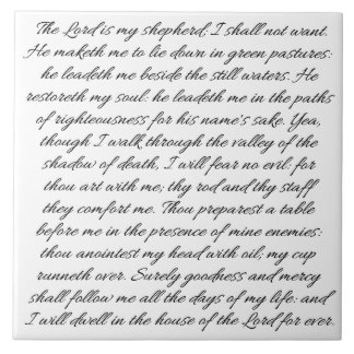 De Cerâmica Azulejo dos salmos 23