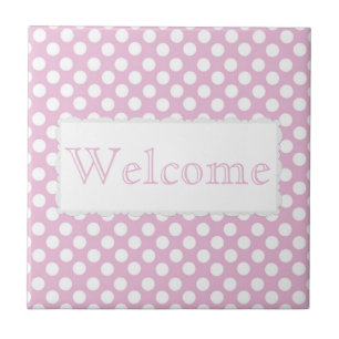 De Cerâmica Azulejo Dotty cor-de-rosa das bolinhas