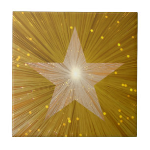 De Cerâmica Azulejo Dourado da estrela