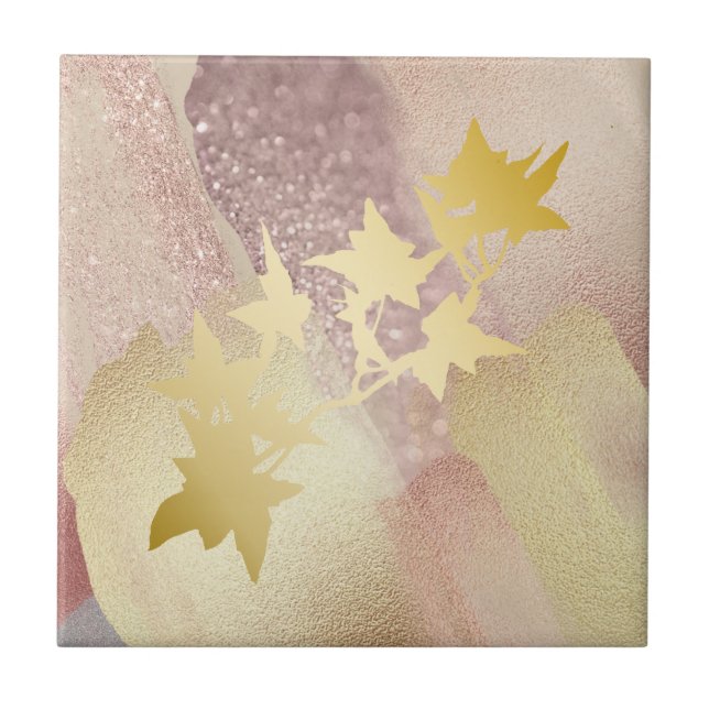 De Cerâmica Azulejo Dourado, Dourado cerâmico (4,25" x 4,25") (Frente)