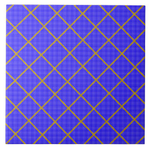 De Cerâmica Azulejo Dourado e azul