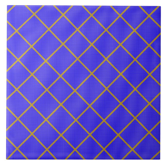 De Cerâmica Azulejo Dourado e azul (Frente)