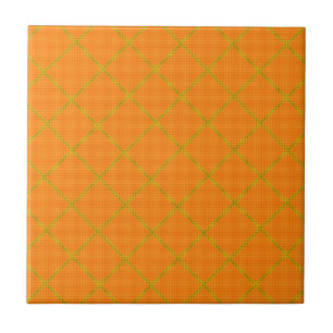 De Cerâmica Azulejo Dourado e laranja