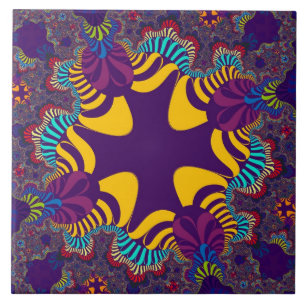 De Cerâmica Azulejo Dourado Roxo Personalizado