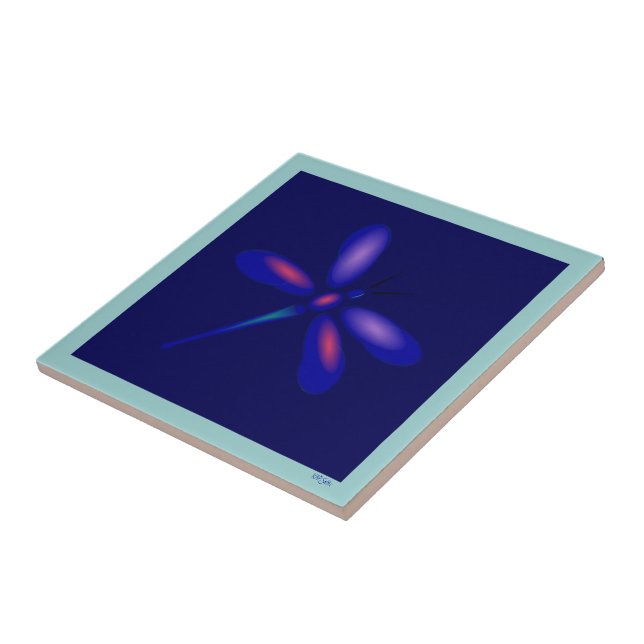 De Cerâmica Azulejo Dragonfly (Lateral)