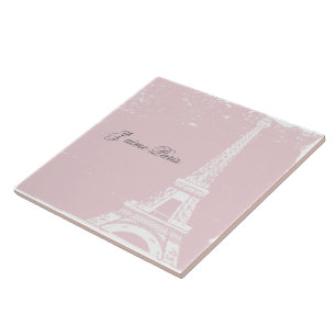 De Cerâmica Azulejo e trivit da torre Eiffel rosa