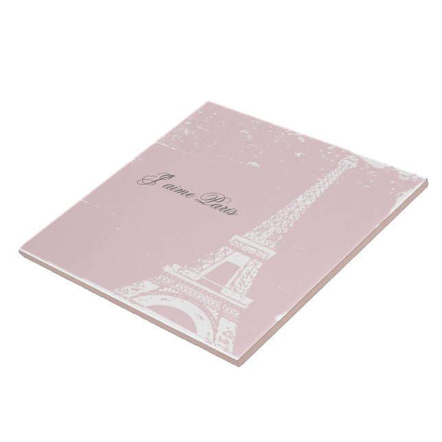 De Cerâmica Azulejo e trivit da torre Eiffel rosa (Lateral)
