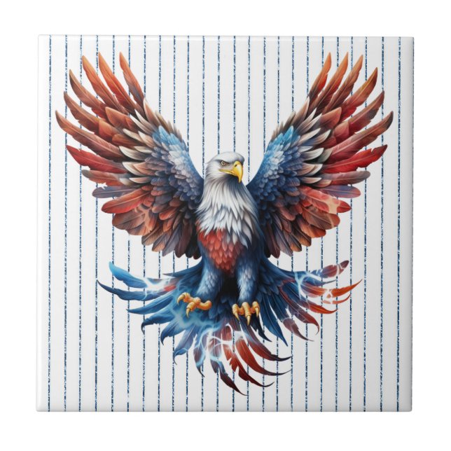 De Cerâmica Azulejo Eagle Cerâmico Patriótico (Frente)