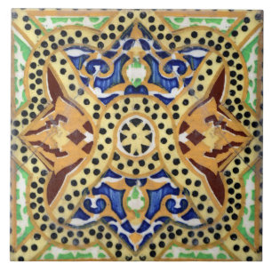 De Cerâmica Azulejo Espanhol Antigo Mosaico