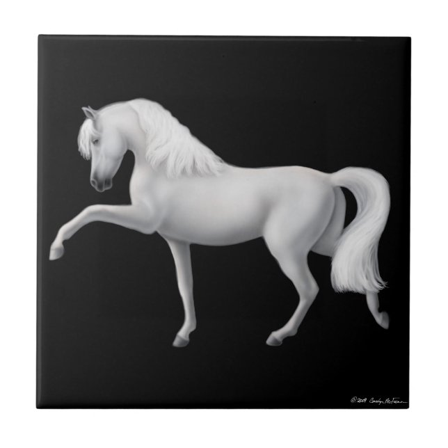 De Cerâmica Azulejo espanhol da etapa do cavalo andaluz (Frente)