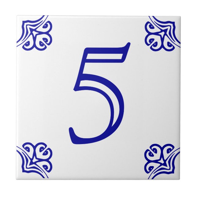 De Cerâmica Azulejo espanhol do número da casa (Frente)