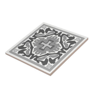 De Cerâmica Azulejo Espanhol Negro e Branco