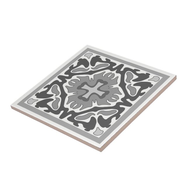 De Cerâmica Azulejo Espanhol Negro e Branco (Lateral)