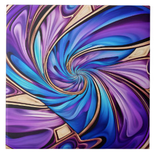 De Cerâmica azulejo espiral vívido