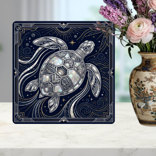 De Cerâmica Azulejo Estilo Art Déco Tartaruga Marinha Nácar