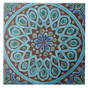De Cerâmica Azulejo - Estilo Azulejo Marroquino Turquesa