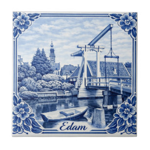 De Cerâmica Azulejo estilo Edam Delft Blue