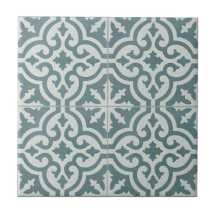 De Cerâmica Azulejo - Estilo Marroquino Azul-Verde
