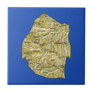 De Cerâmica Azulejo Eswatini Map