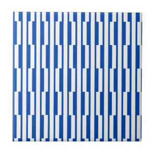 De Cerâmica Azulejo Faixa Azul e Branco
