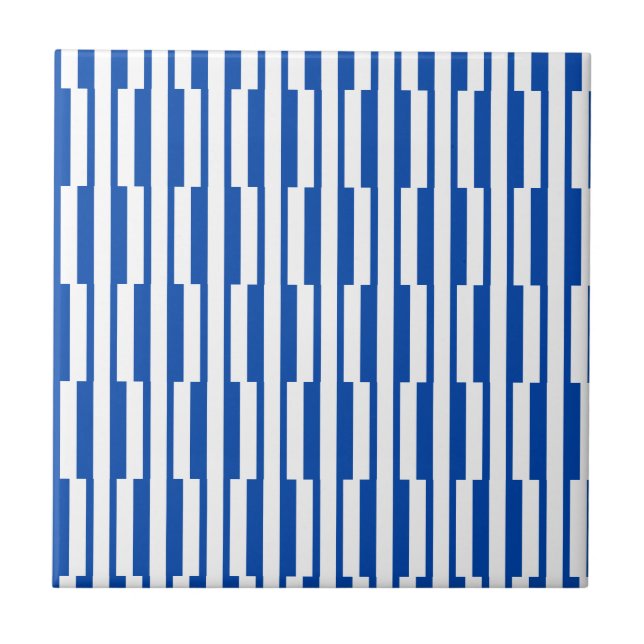 De Cerâmica Azulejo Faixa Azul e Branco (Frente)