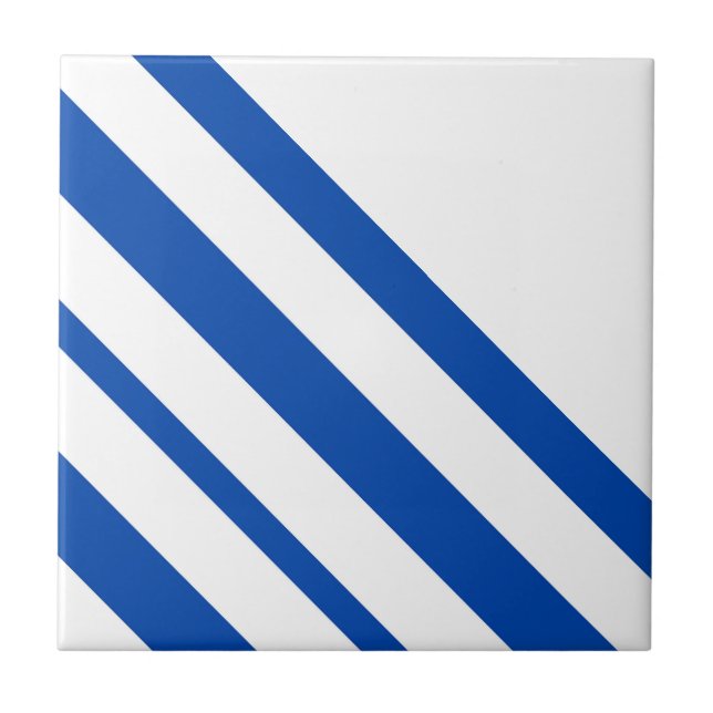 De Cerâmica Azulejo Faixa Azul e Branco (Frente)