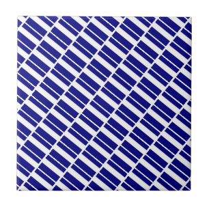 De Cerâmica Azulejo Faixa Azul e Branco