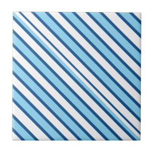 De Cerâmica Azulejo Faixa Azul e Branco