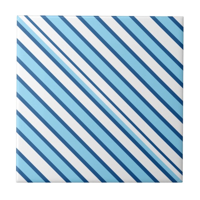 De Cerâmica Azulejo Faixa Azul e Branco (Frente)