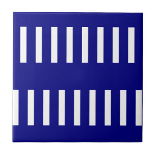 De Cerâmica Azulejo Faixa Azul e Branco