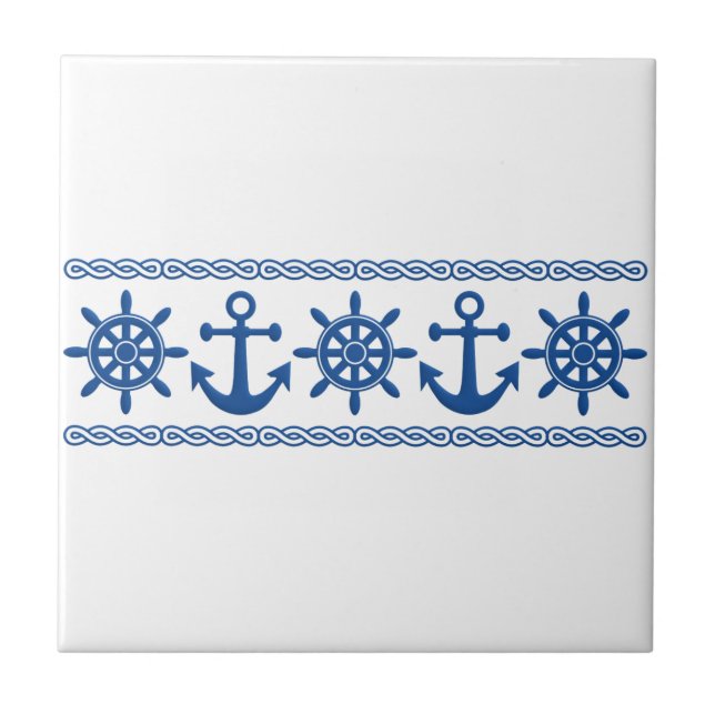 De Cerâmica Azulejo feito sob encomenda náutico (Frente)
