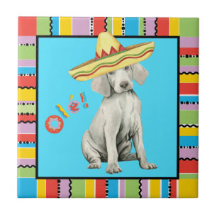 De Cerâmica Azulejo Fiesta Weimaraner