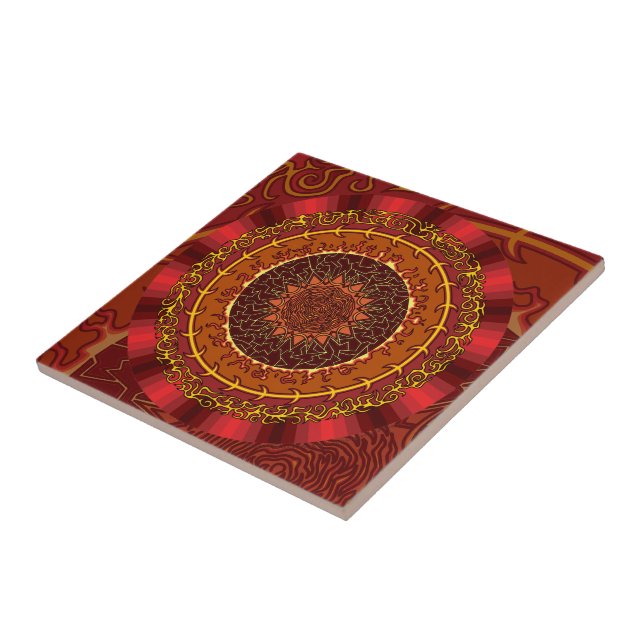 De Cerâmica Azulejo Fire Mandala (Lateral)