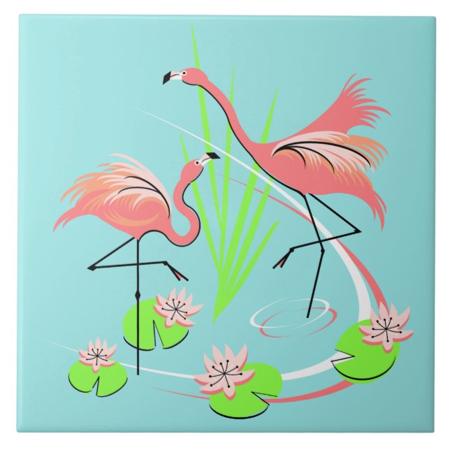De Cerâmica Azulejo Flamingo Fandango Duo (Frente)