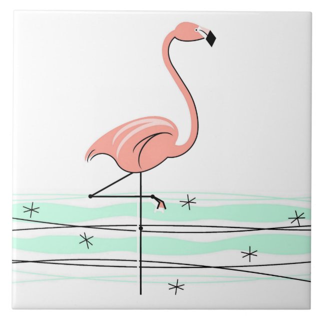 De Cerâmica Azulejo Flamingo Ocean (Frente)