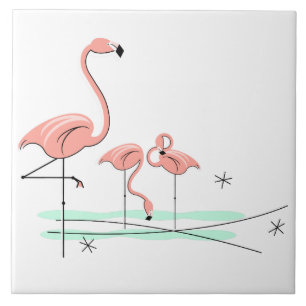 De Cerâmica Azulejo Flamingo Ocean Trio 4