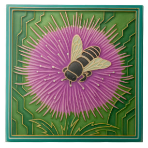 De Cerâmica Azulejo Flor E Abelha