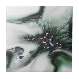 De Cerâmica azulejo Floral, 4,25x4,25"