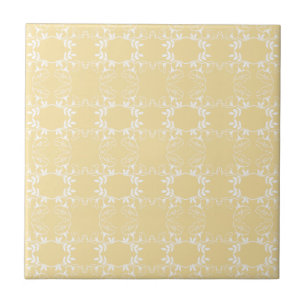 De Cerâmica Azulejo Floral Amarelo E Primavera Branco