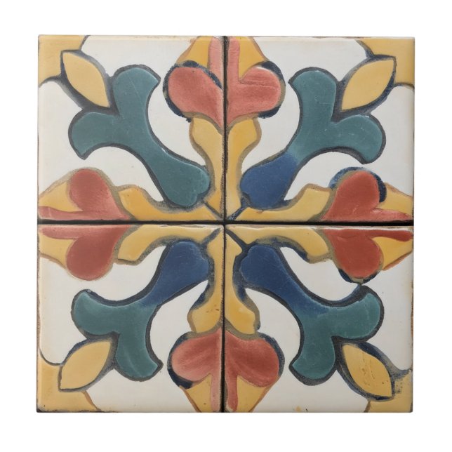 De Cerâmica Azulejo Floral Italiano Tradicional (Frente)